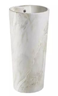 Раковина напольная SantiLine SL-4007 41см белый мрамор